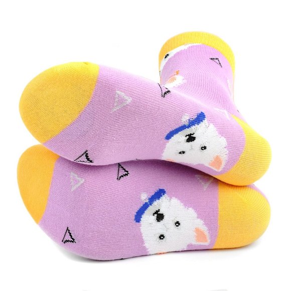 Women's Dog Novelty Socks Lavender - Picture 4 of 4